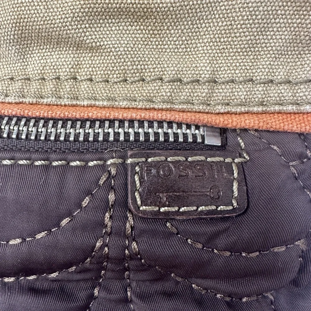 Fossil Key‎ Per Brown Fabric & Canvas Brown Floral Print Shoulder Bag 13